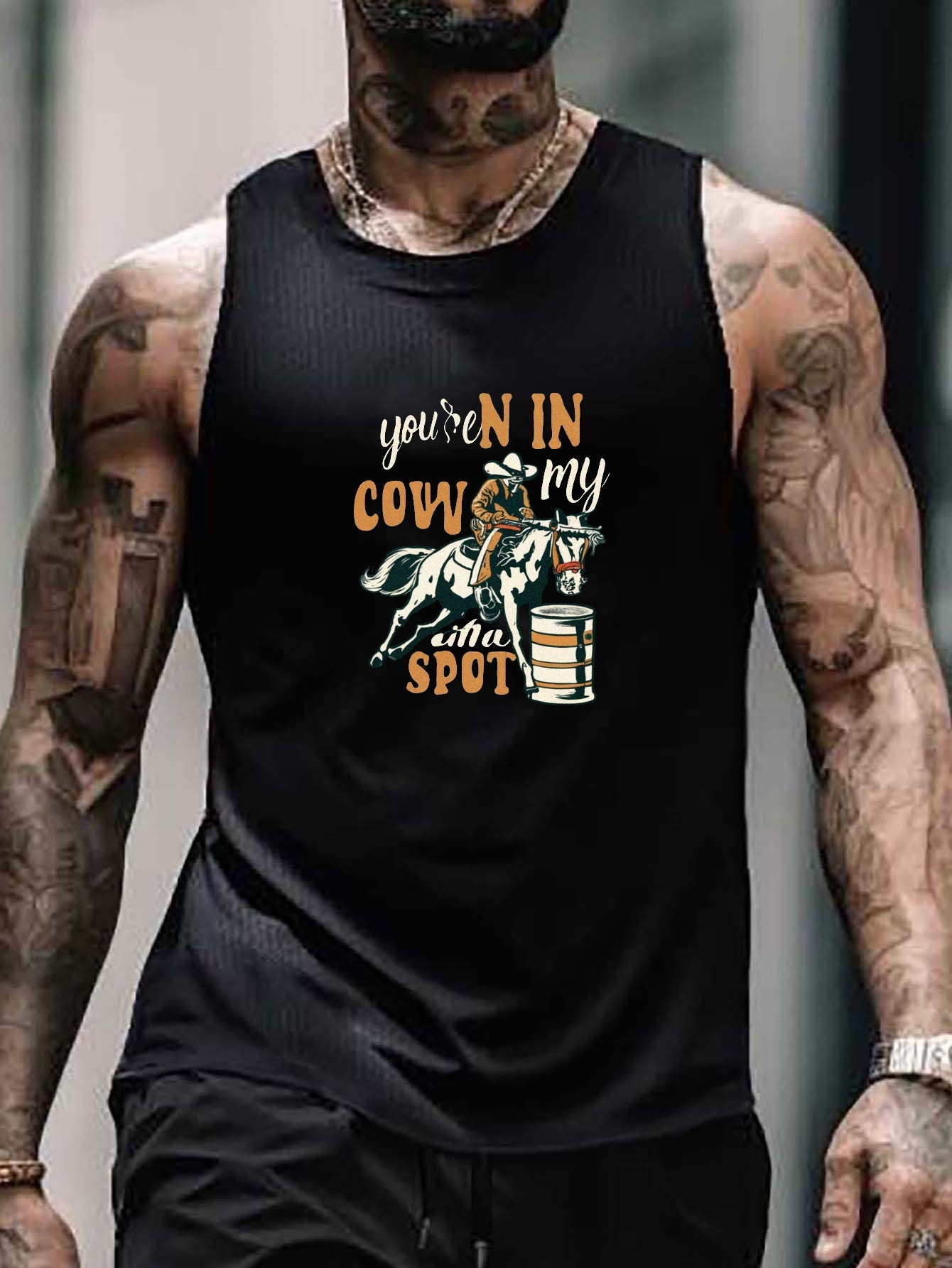 Bull Head Print shirt Tanks Camiseta Tirantes Hombres - Temu Mexico