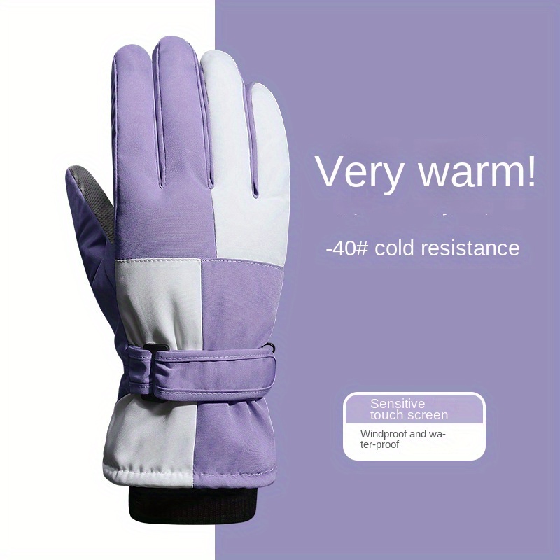 Winter Skiing Gloves Waterproof Touch Screen Warm Outdoor Riding Gloves