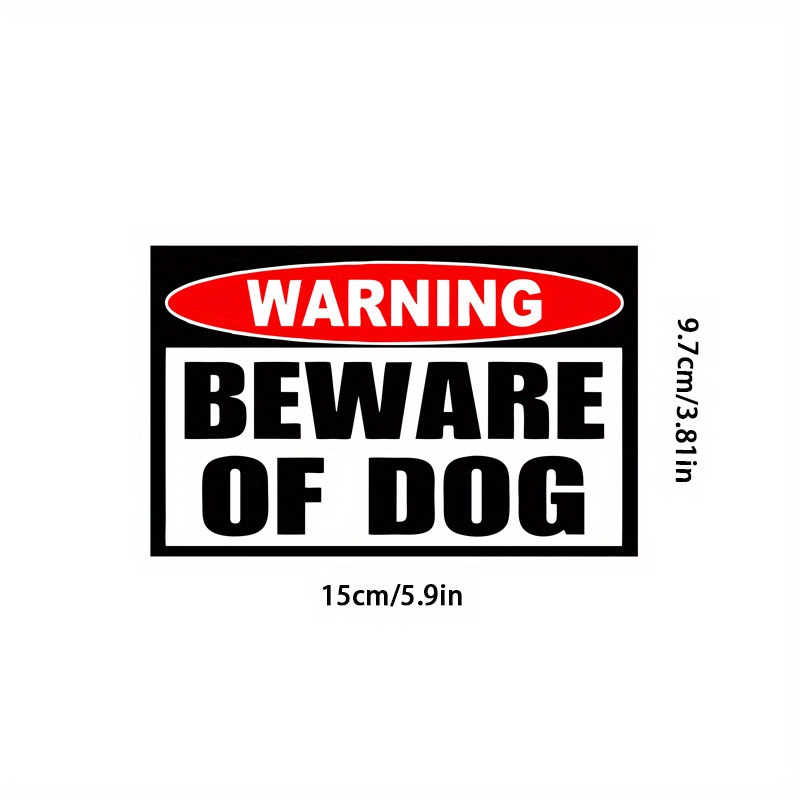 Vinilo Cuidado con el perro: Advierte de la presencia canina.