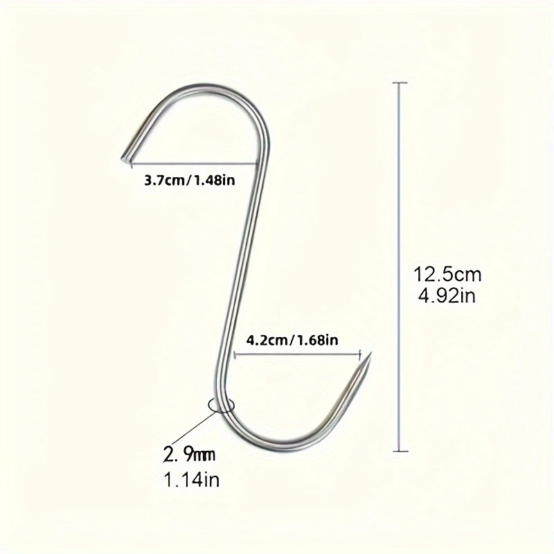 20pcs 15cm Long Waxed Meat Hooks Pointed S shaped Hooks - Temu