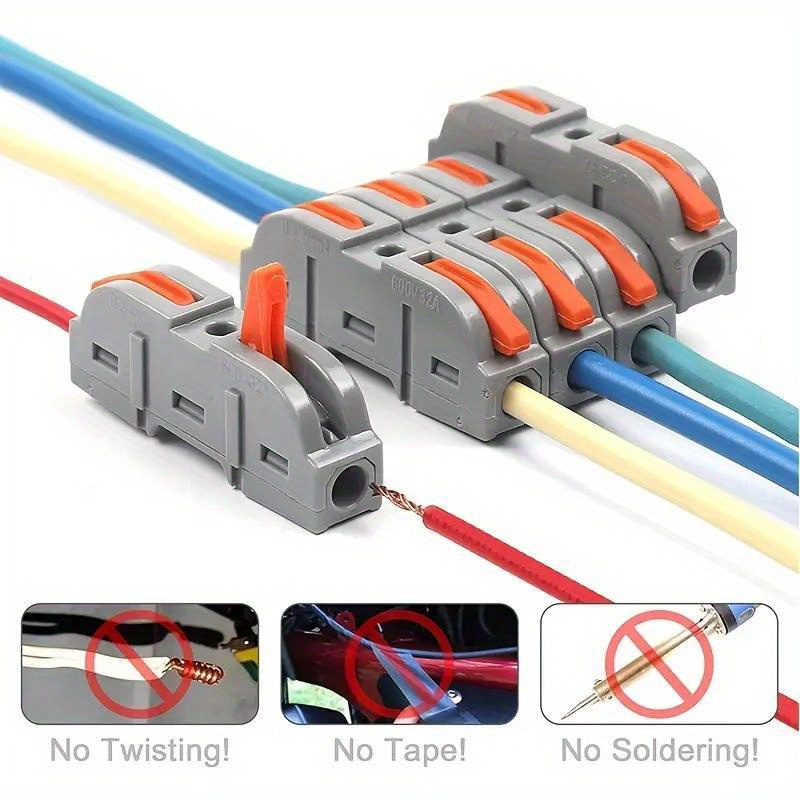 Bornes de Connexion, 60 pinces Connecteur électrique avec levier