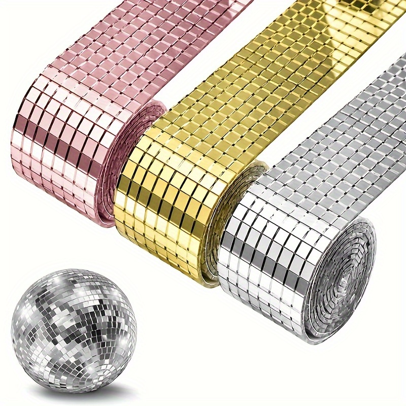 200 Pcs Mini Diamond Shape Mirror Mosaic Tiles for Craft Work, Disco Ball  Mirror, Home Decor (Silver)