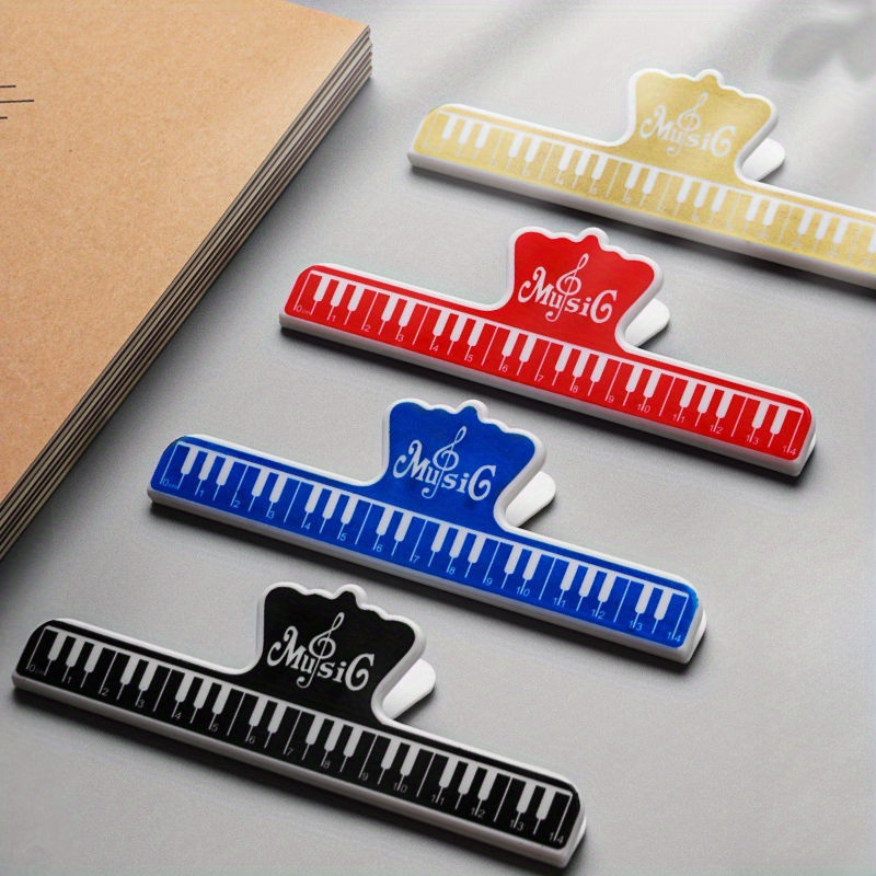 Music Book Clips with Music Scale, Strong Spring, Stable and Durable for Musicians and Students for Clip Sheet Music, Books and Bags