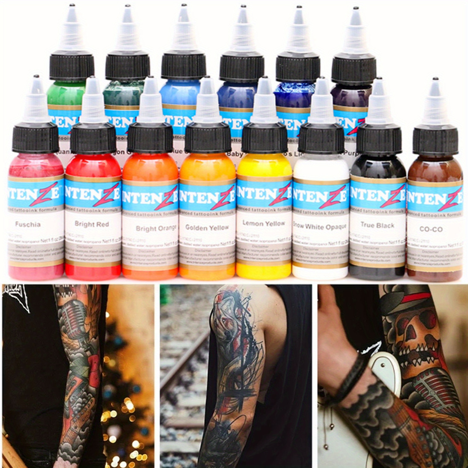 14 Color Tattoo Ink Set Tattoo Pigment Set Tattoo Supplies - Temu