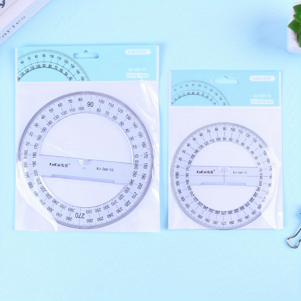 BE-TOOL 360 Degree Protractor Ruler Circle Measuring Tool for Drawing  Measure Engineering Plastic