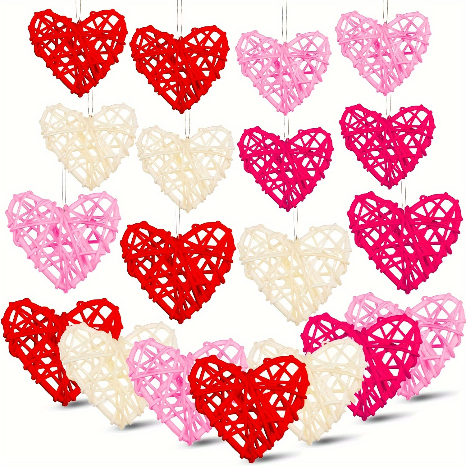 60Pcs/Bag Love Foam Hearts EVA Self-Adhesive Stickers Valentines