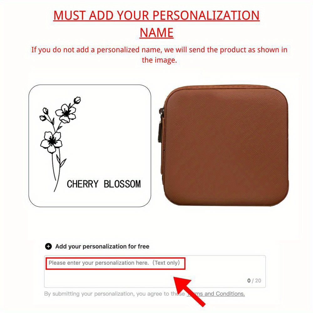 TEMU 1pc Happy Day, Customized Jewelry Box, Personalized Jewelry Box, Custom Name Jewelry Box, Bridesmaid Jewelry Box, Travel Jewelry Box, Bride