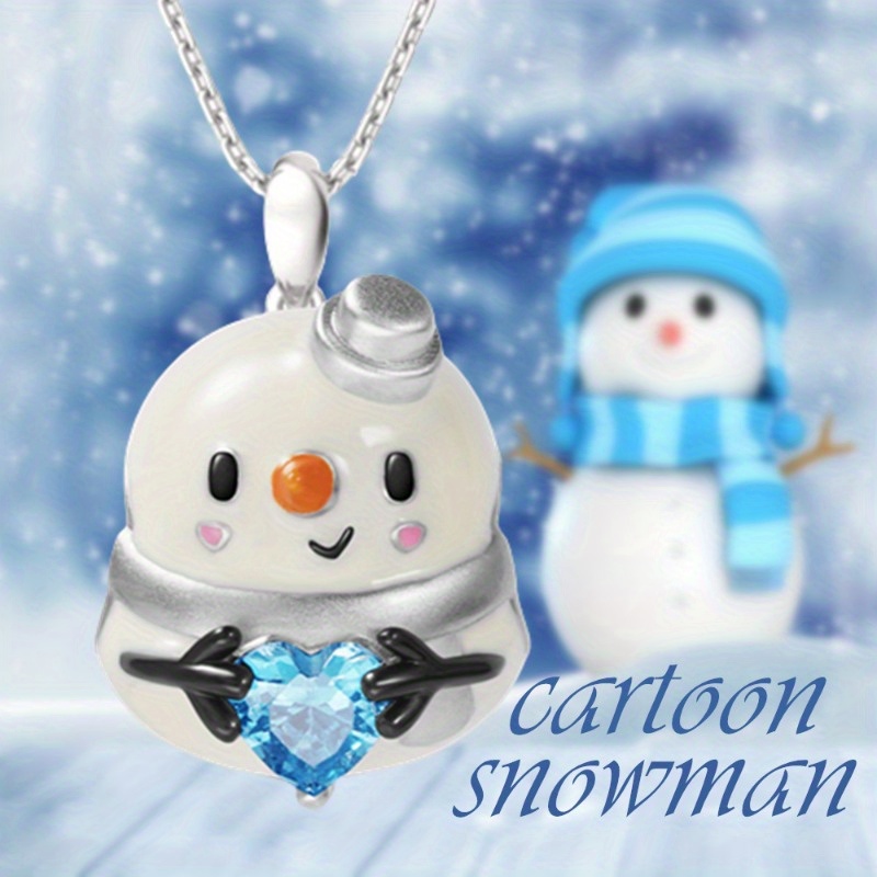 Photo de Boîte Cadeau à Pendentif Motif Bonhomme De Neige De Noël