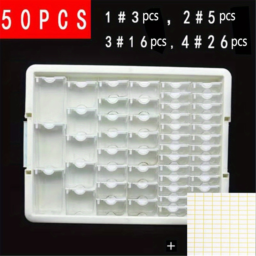 42pcs/50pcs Diamond Painting Box Tool Additions For Containers Picture Rhinestone Mosaic Storage Box