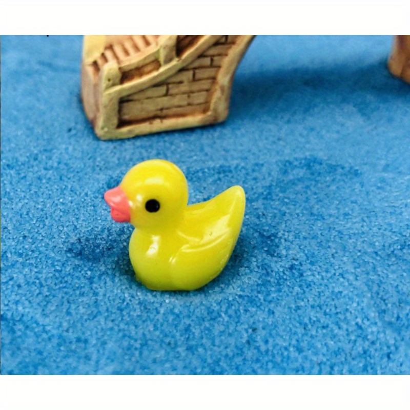 Set of Miniature Ducks Mini Rubber Ducks Terrarium Supplies Teeny