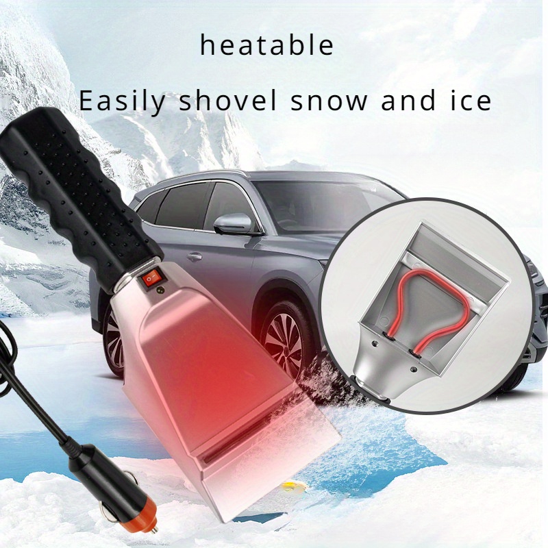 12V Electric Heated Car Ice Scraper Automobiles Winter Car Snow Removal  Shovel Windshield Glass Defrost Clean Tools Car Accessories