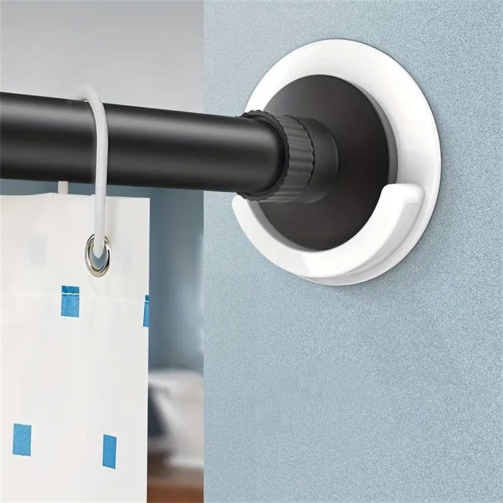 Self-Adhesive Curtain Rod Bracket Drapery Hook Holders Fixing Rod