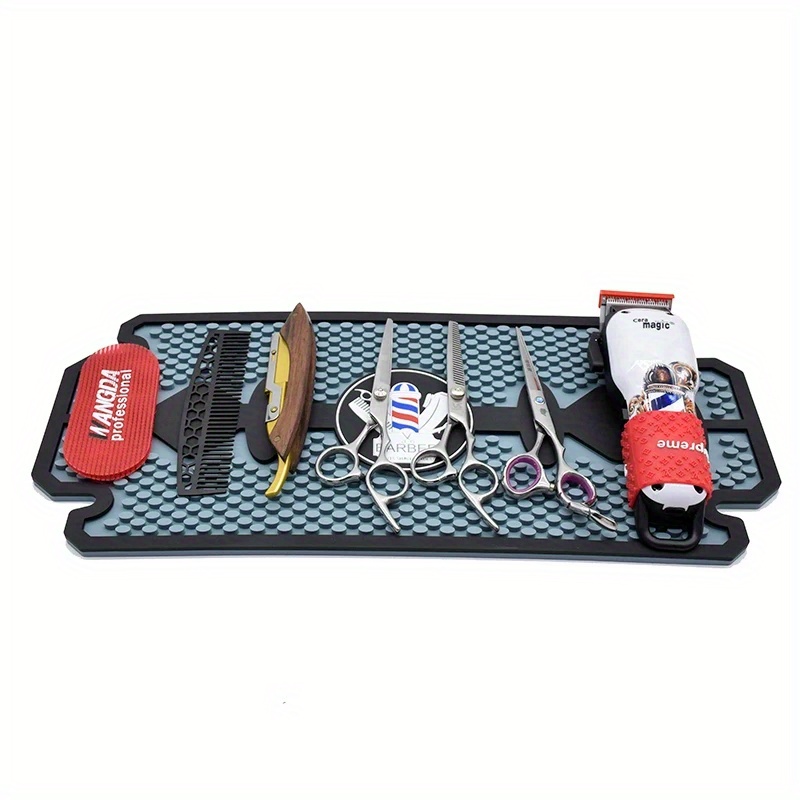 Salon Barber Organizer Mat Silicone Barber Tools Station - Temu