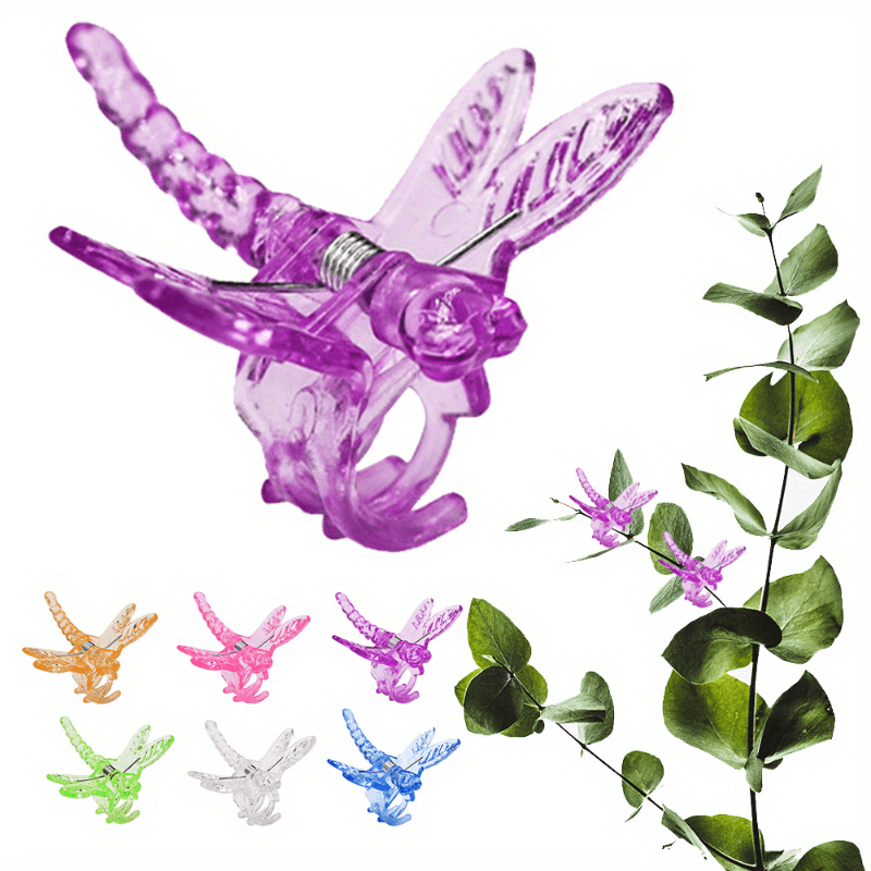 

20pcs, Mix Dragonfly Orchid Clip Garden Plant Clamps For Support Climbing Flower Vine Decoration Ornamental Multi-functional