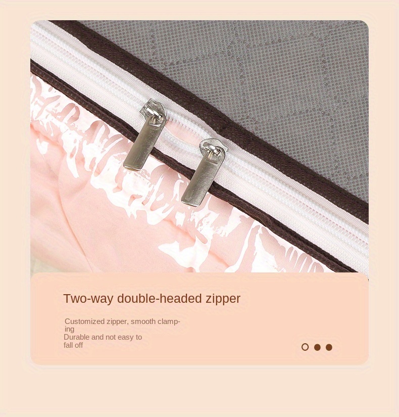 1pc large storage bag clothes storage with reinforced handle wardrobe zipper container with clear window details 10