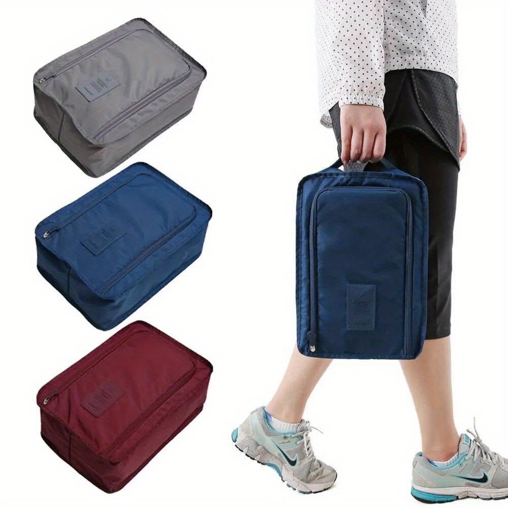 

1pc Portable Shoe Bags, Travel Multifunction Storage Bag, Waterproof Folding Storage Bag, High Capacity Shoe Pouch Organizer, Outdoor Travel Supplies, Home Organization And Storage Supplies