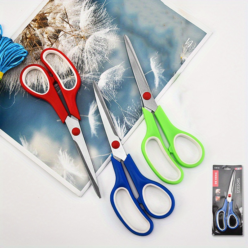 Stainless Steel Detail Craft Scissors Suit Straight Round - Temu