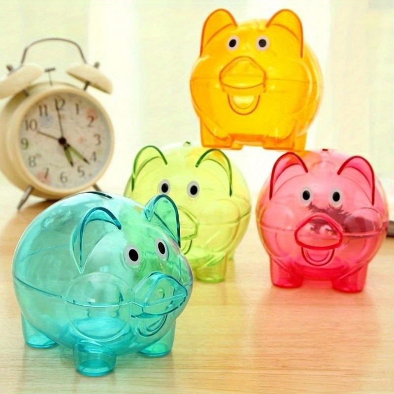1pc Clear Piggy Bank For Adults, Clear Acrylic Piggy Bank, Money Tip Change  Box To Help Budget And Save, Unopenable Savings Coin Money Piggy Bank Jar