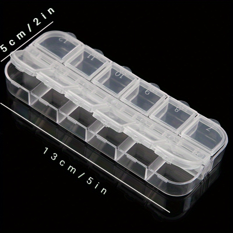 Nail Charm Storage Box 28/56 Girds Adjustable Plastic Boxes Container for  Beads Nail Supplies Accessories Manicure Art Organizer - AliExpress