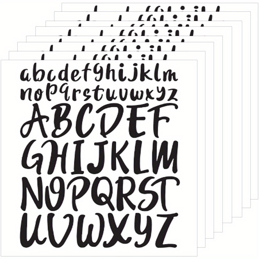 416pcs Letter Stickers, 8 Sheets 1 Inch 2 Inch Lowercase & Self Adhesive Alphabet Stickers Vinyl Letter Decals For Scrapbooking Mailbox Poster Crafts