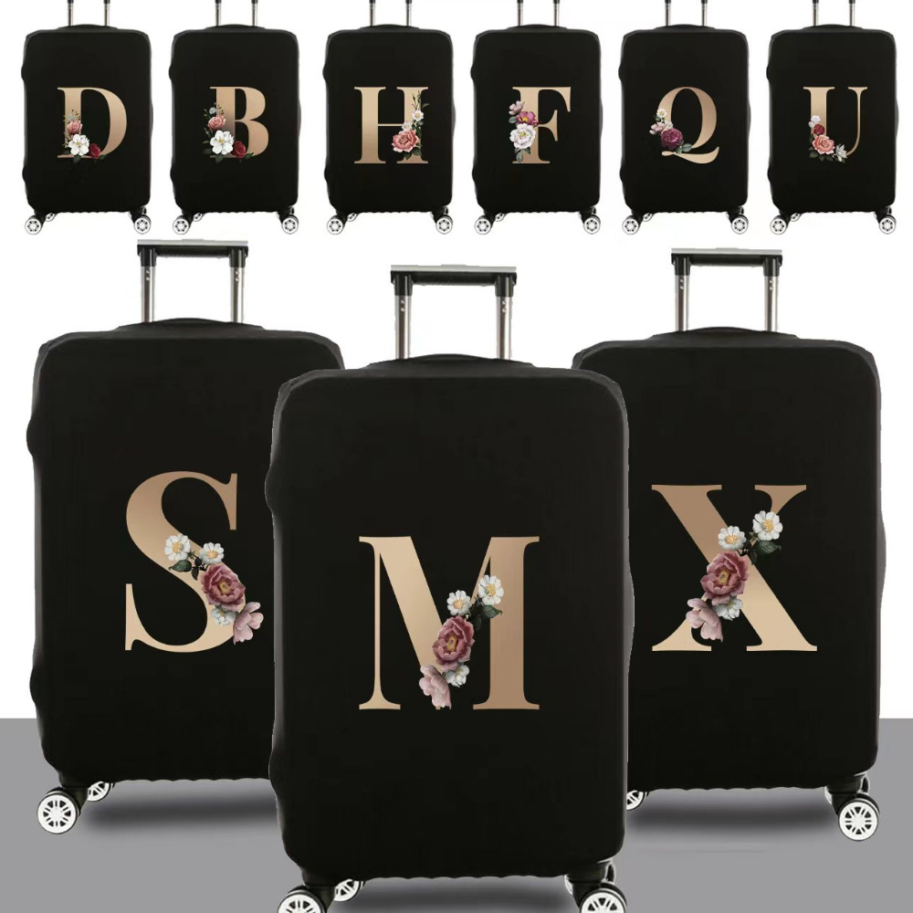 Simple Letter Luggage Case Cover Elastic Temu