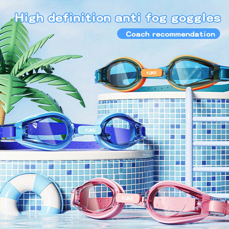 Kammoy Lunettes de natation anti-buée, protection UV, sans fuite, pour  adultes, hommes, femmes, enfants, lunettes de natation étanches à monture  large avec pince-nez et bouchons d'oreille (-3) : : Sports et Plein