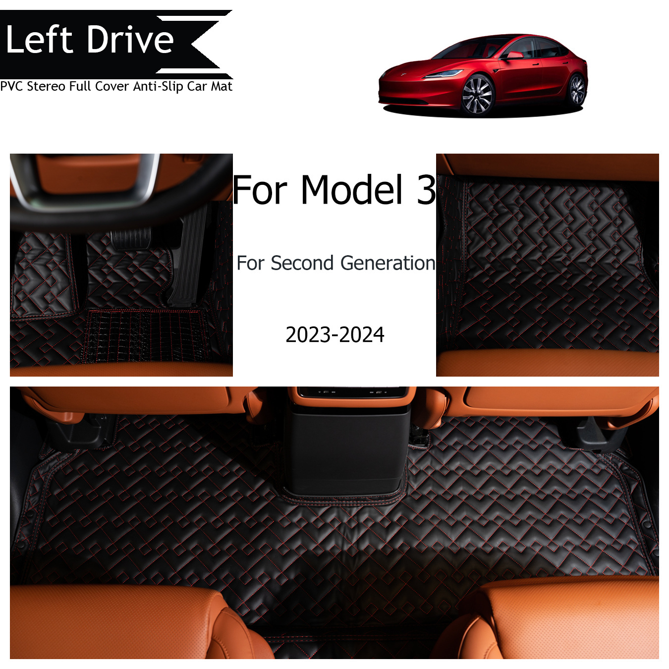 Tegart 【lhd】for For Model 3 2023-2024 Three Layer Pvc Stereo