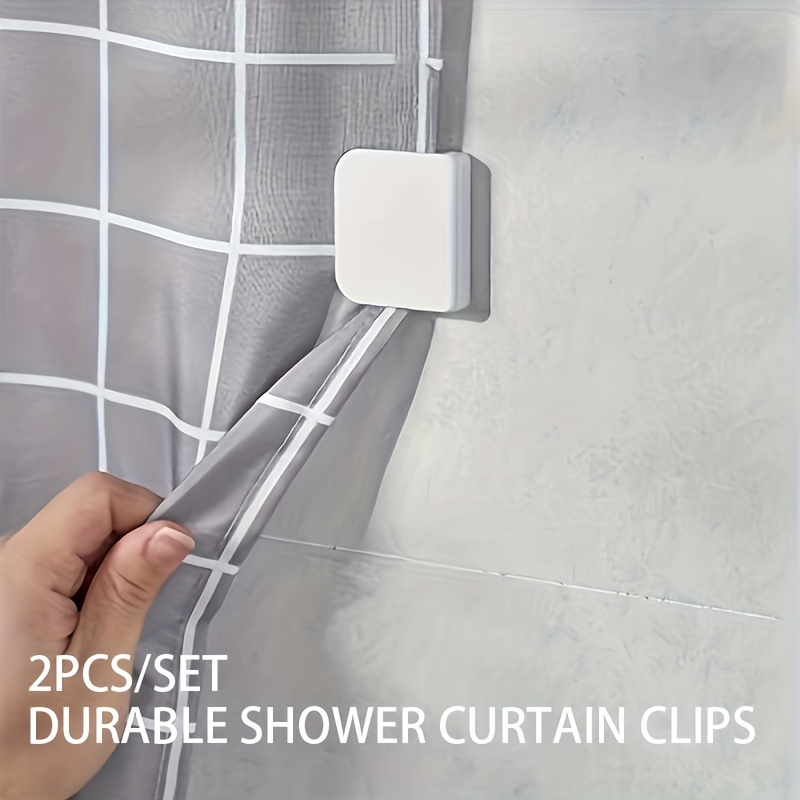 

2/4pcs Shower Curtain Fixed Clip, Windproof Stop Protect Clips, Shower Anti Splash Curtain Clips, Shower Curtain Fixing Tool For Bathroom, Bathroom Accessories