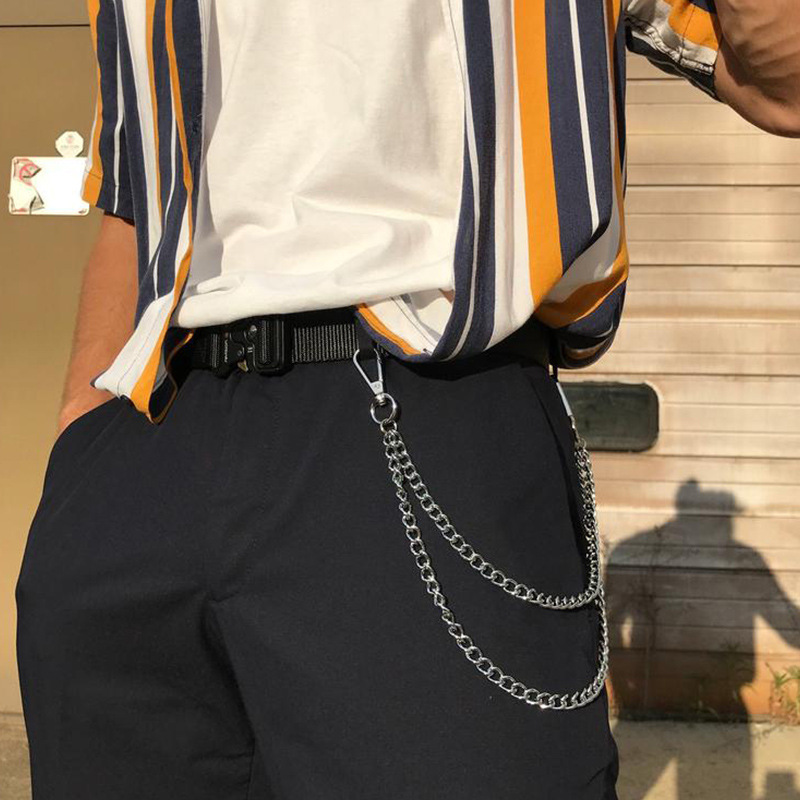 Punk Pant Chains On Jeans Keychain For Women Men Vintage Pants Multi Layer  Belt Waist Chain Hip Hop Hook Jewelry