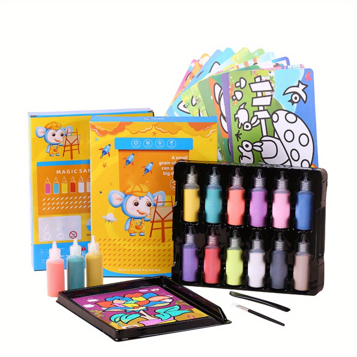 2pcs Oil Painting Frame & Painting Set For Kids' Doodling And Early  Learning, Kindergarten Parent-child Activities
