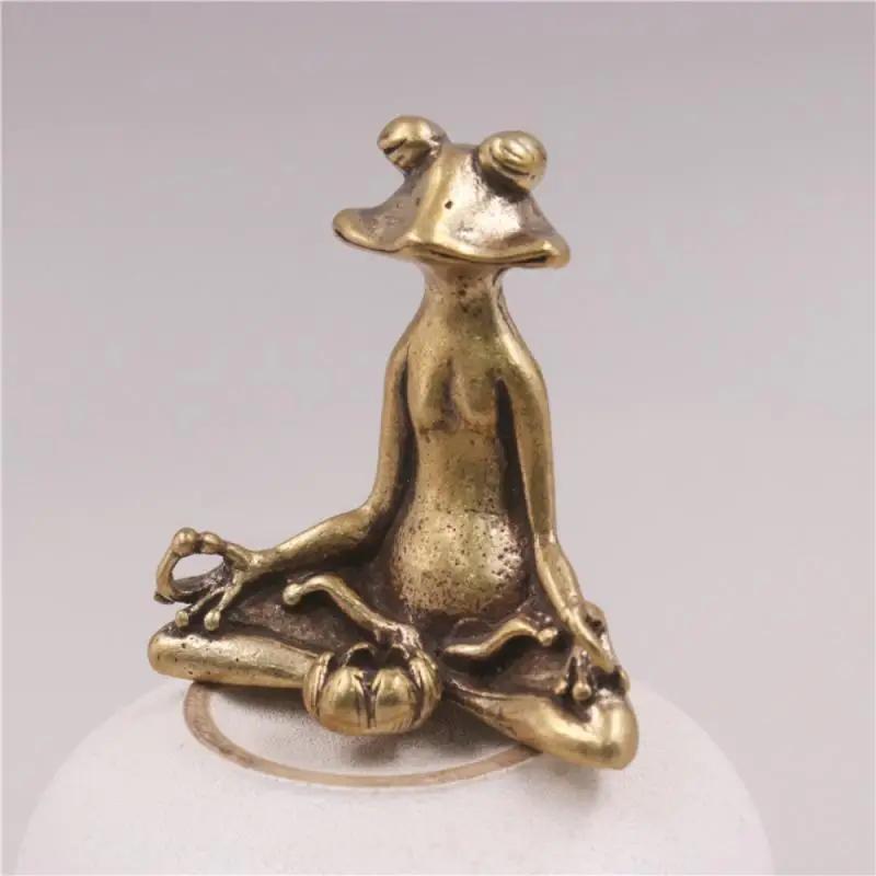 Brass Mini Cute Sitting Frog Statue Incense Holder Yoga Frog - Temu