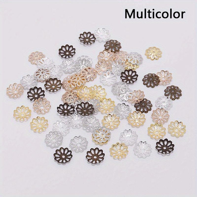 200pcs/bag 7mm 9mm Petal Bead Caps Caps Charms Bead Caps For Making Accessories