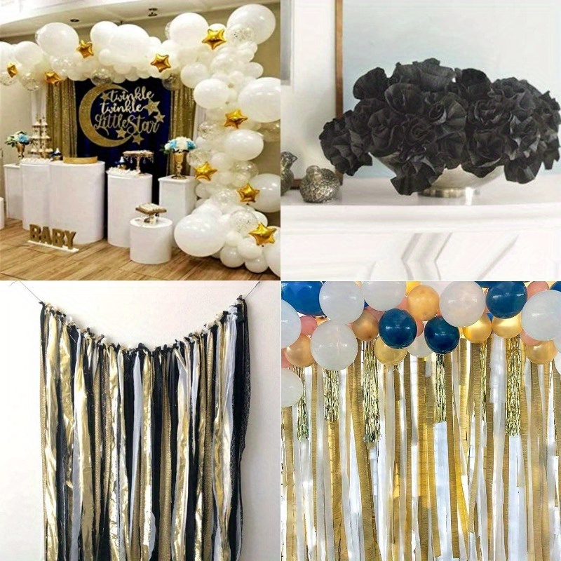  Crepe Paper Streamers (656ft x 1.8inch) - 8 Rolls & 8 Balloons  - Purple Party Streamers for Birthday Party Decorations, Backdrop, Arts &  Crafts