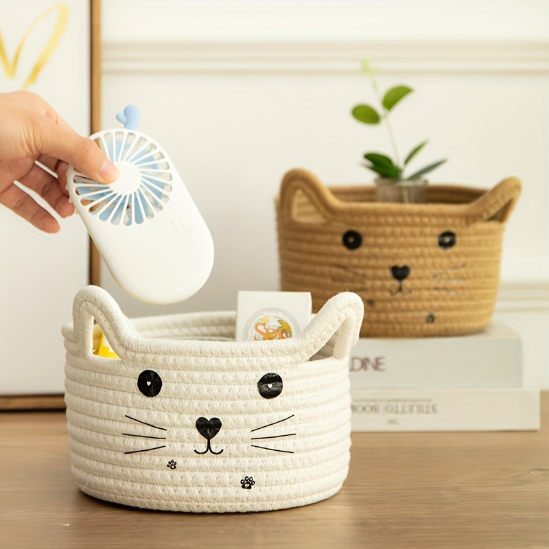 Woven cat storage sales basket