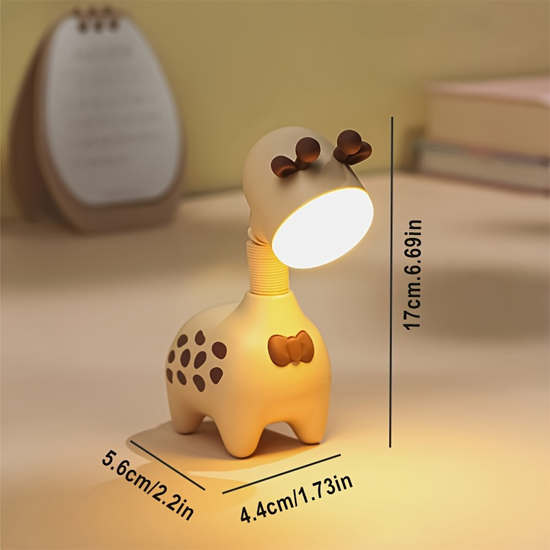 lampada scrivania retrattile in miniatura a forma giraffa dettagli 2