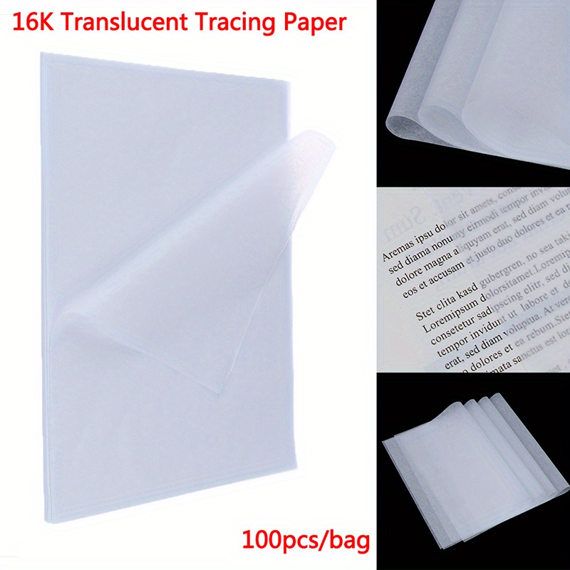 100 Feuilles A4 Papier Calque, Qualité Premium Feuilles de Papier  Transparent Imprimable, Transparent Blanc Papier Calque, Papier Dessin pour