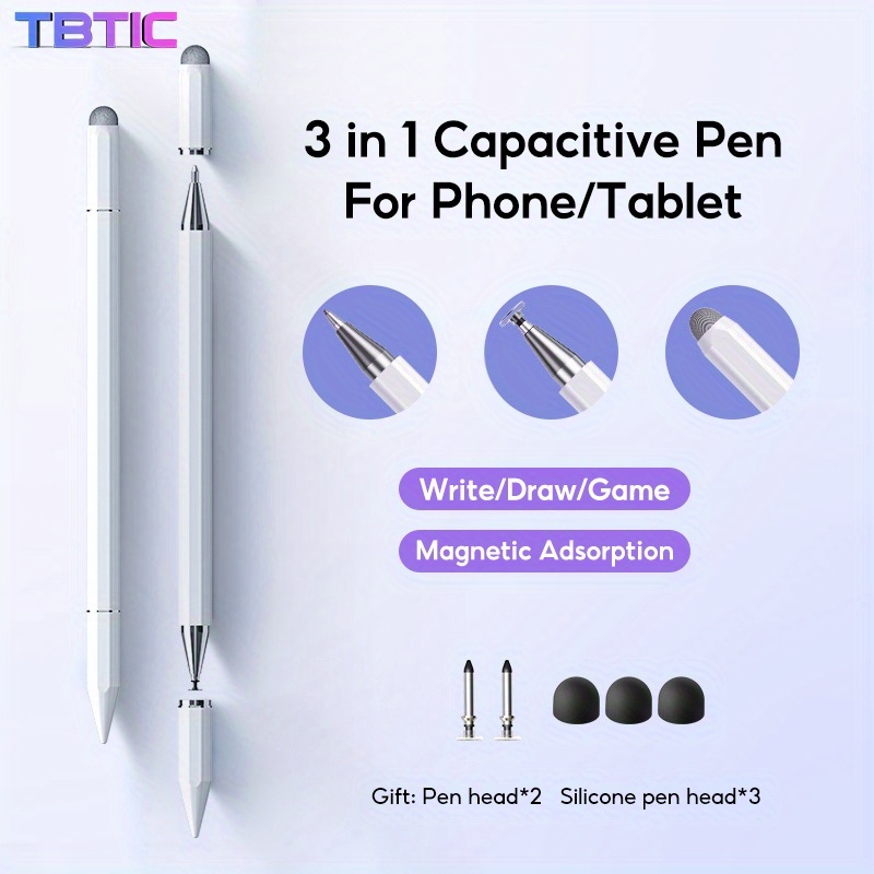 

Universal 3 In 1 Stylus Capacitive Pen For Ipad Matepad Phone Touch Screen Android Tablet Pencil