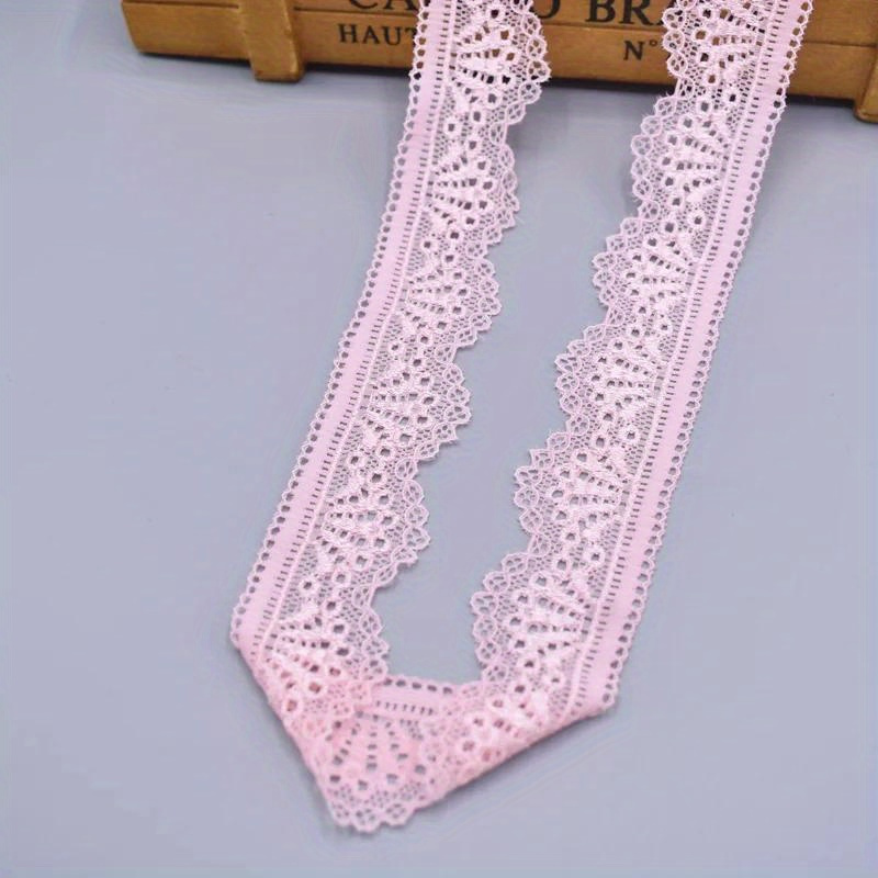 Embroidered Elastic Lace Ribbon  Embroidered Sewing Trimmings