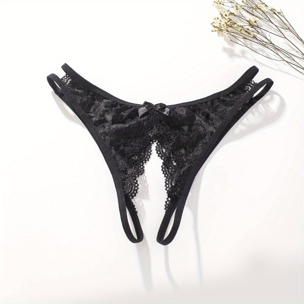 Women See Through Lace Crotchless Panties Open Crotch Knickers Briefs  Underwear 