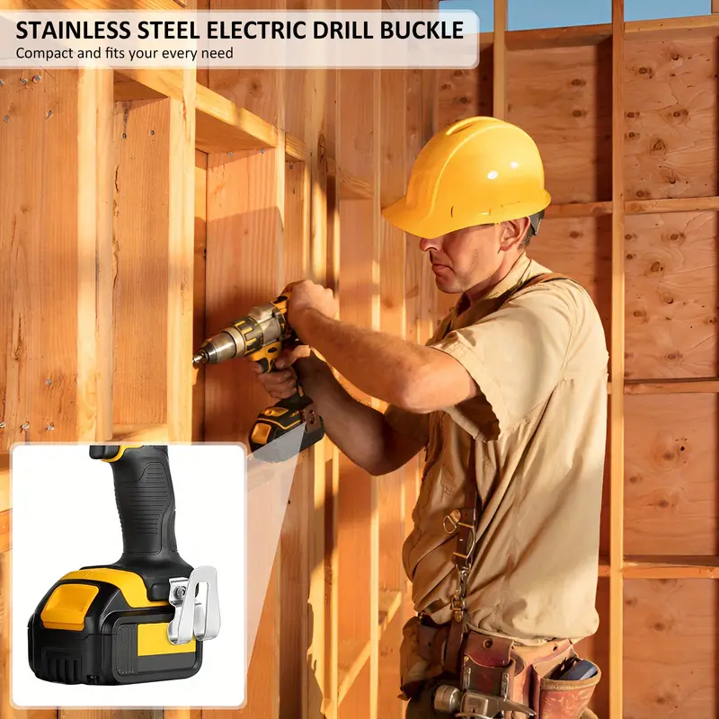8pcs Belt Clip Hook With Screws Sturdy Steel Drill Belt Clip Compact Drill  Clip Hook Lightweight