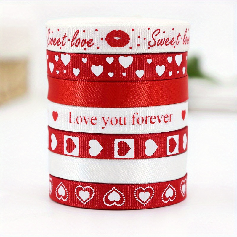 Valentine's Day Ribbon Grosgrain Ribbon 35 Yards Red And - Temu