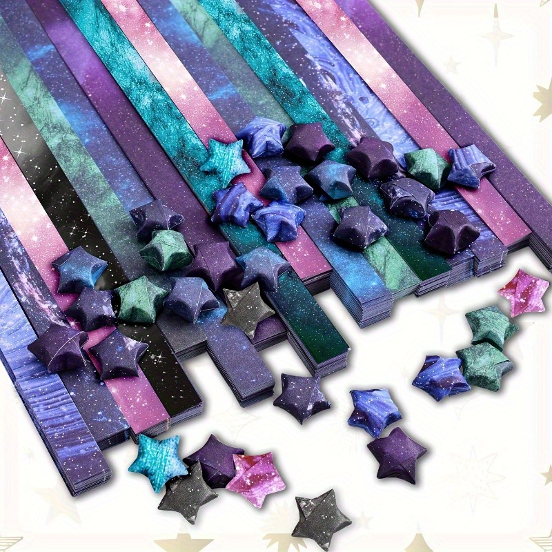 540 Sheets Colorful Origami Stars Paper Creative Multiple Color Lucky Star  Origami Paper Strip Hand Paper Craft Supplies 