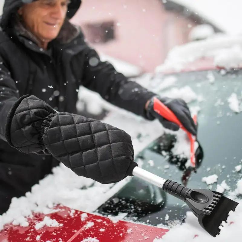 Ice Scraper With Gloves Car Scraper, Thick Warm Snow Remover