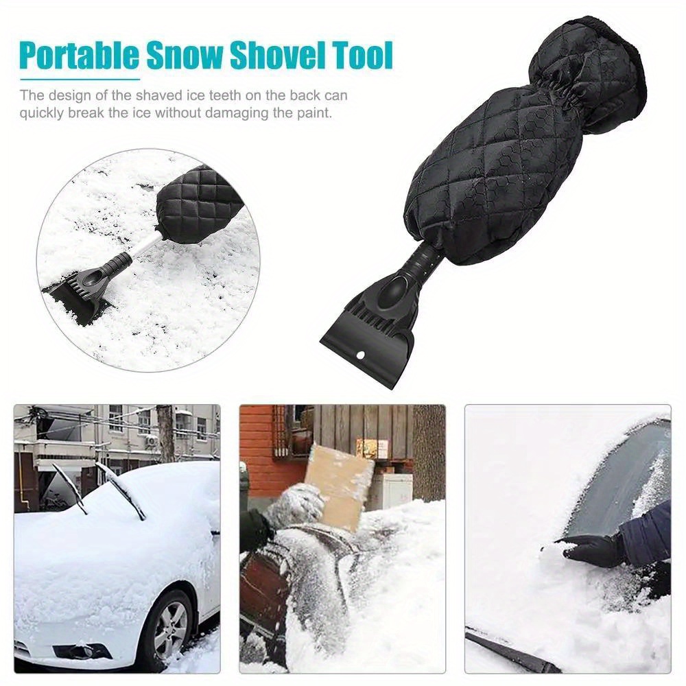 Ice Scraper Gloves Car Scraper Thick Warm Snow Remover - Temu