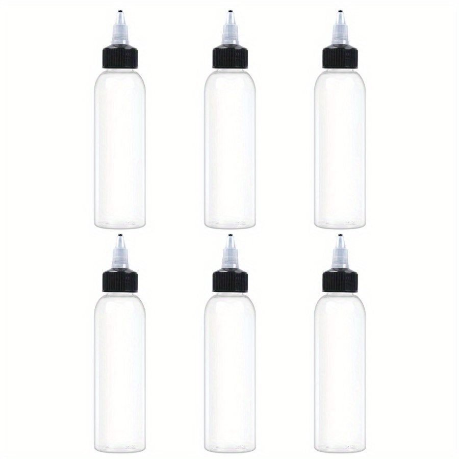 10pcs Clear Plastic Condiment Squeeze Bottles With Twist On Caps