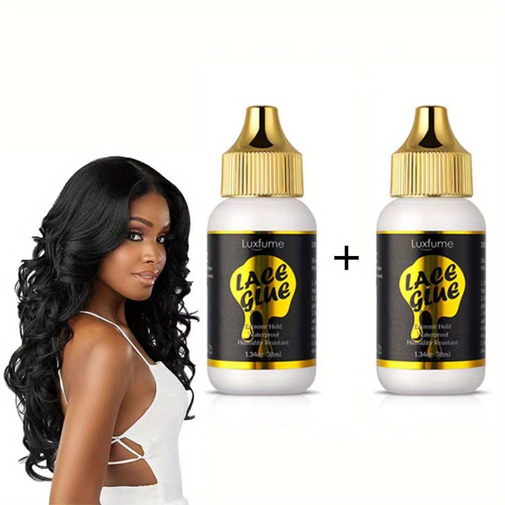 Liquid Gold Wig Glue Lace Glue - Glueless Lace Gel - Temporary Hold for  Wigs and Lace Front Wigs and Hair Systems - Invisible Bonding Non Toxic No  Odor Water Based Formula