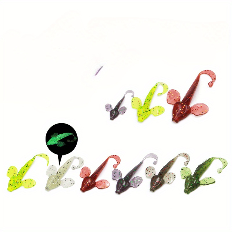 6pcs Soft Baits With Lead Head Hook, 3.39inch/0.31oz Artificial Rubber  Baits For Sea Bass, Fishing Tackle For Freshwater Seawater