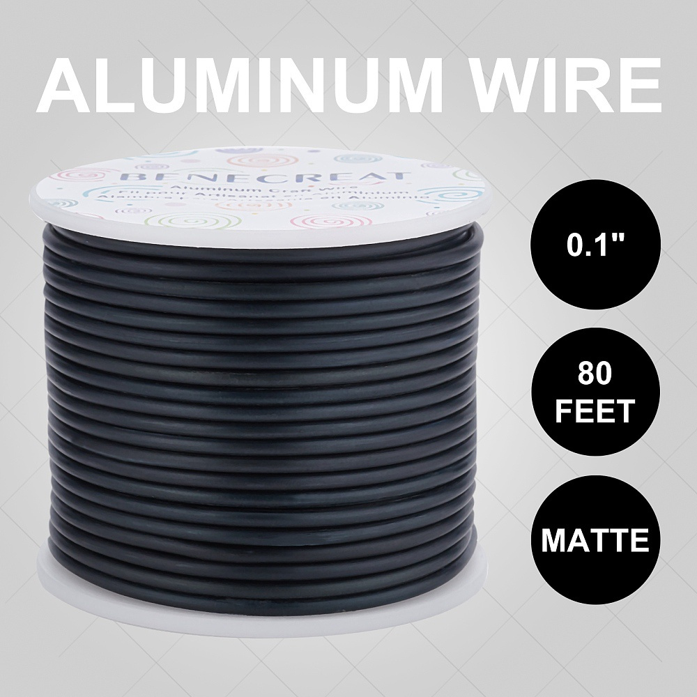  32.8 Feet Black Aluminum Craft Wire, 10 Gauge 2.5mm