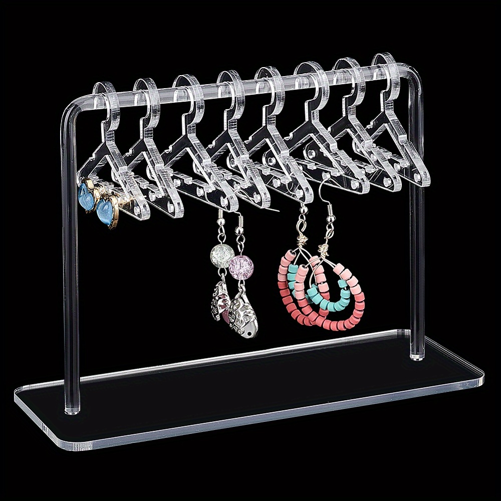 Acrylic 24 Hooks Necklace Display Stand Clear Jewelry Box Rack Pendant  Holder US