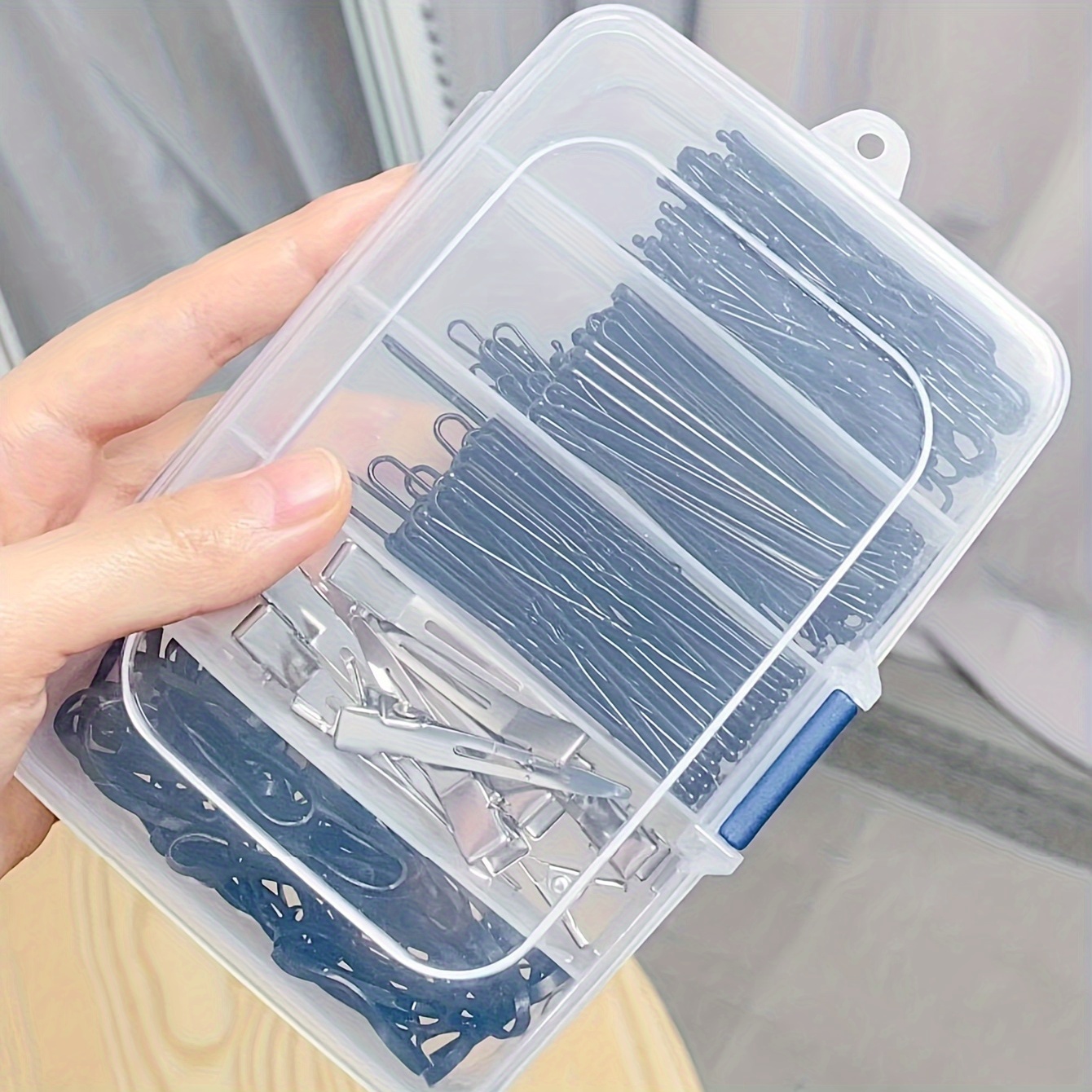 1pc Portable Plastic Multipurpose Storage Box, For Jewelry Earrings Rings  Necklace Beads, Accessories Hair Tie Clip Container